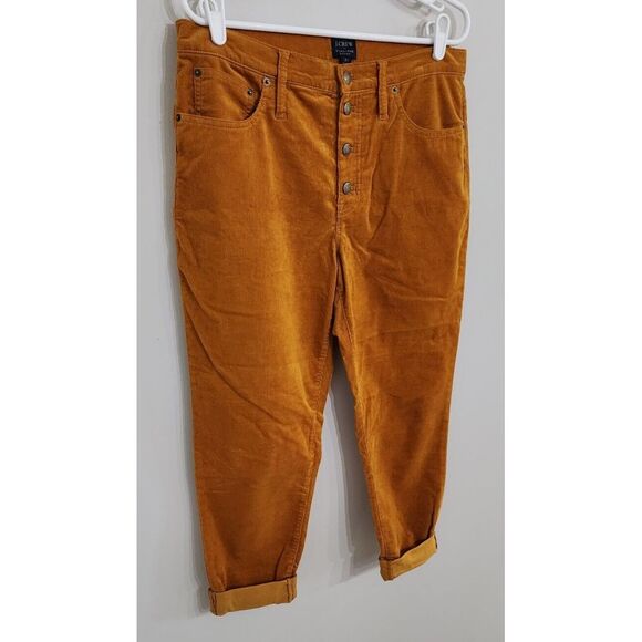 J. Crew Denim - Women's J.Crew Size 31‎ 9" High-Rise Skinny Button Fly Gold Corduroy Pants